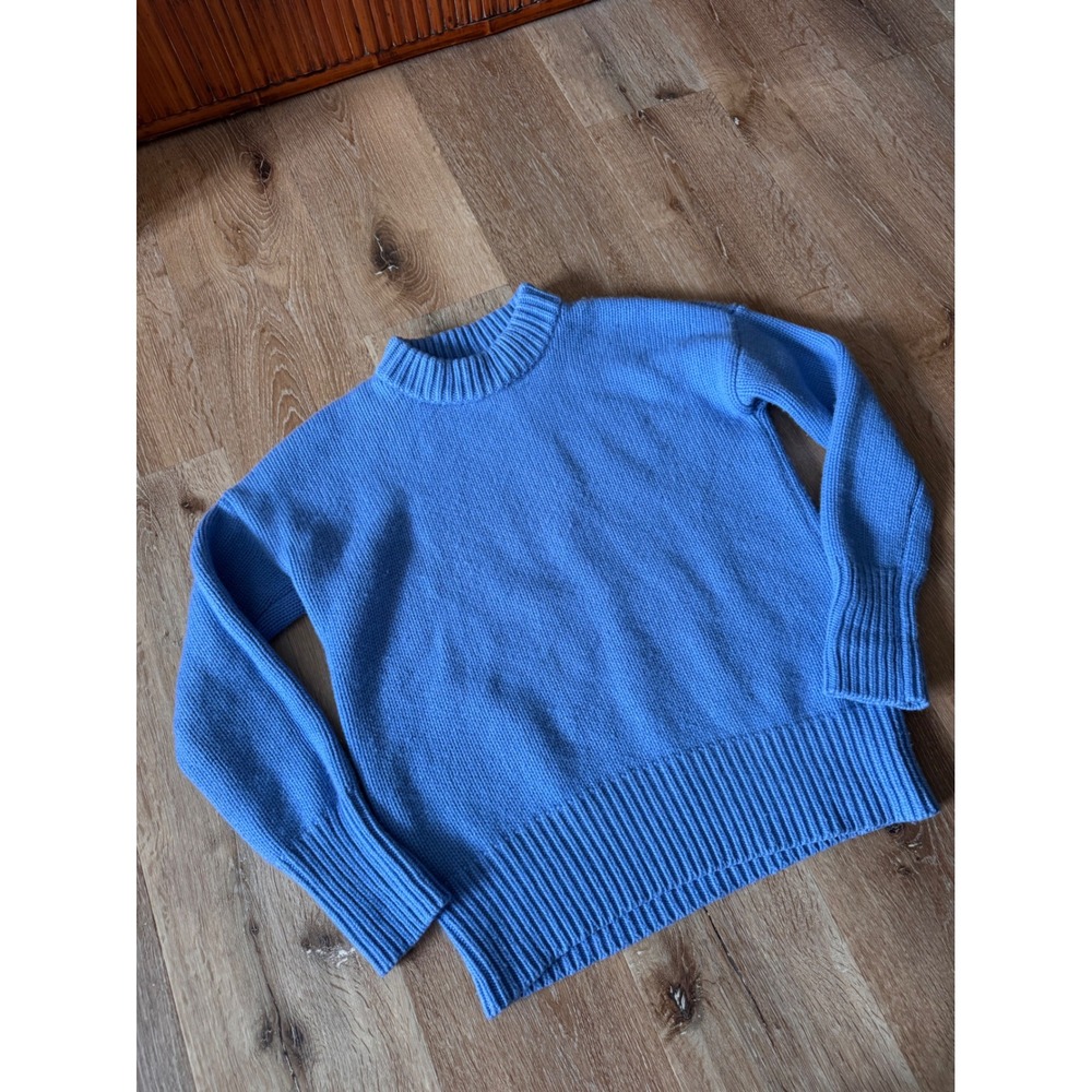 La Ligne Marin Sweater Blue Wool Cashmere Chunky Knit Crewneck Size XS - Picture 3 of 9